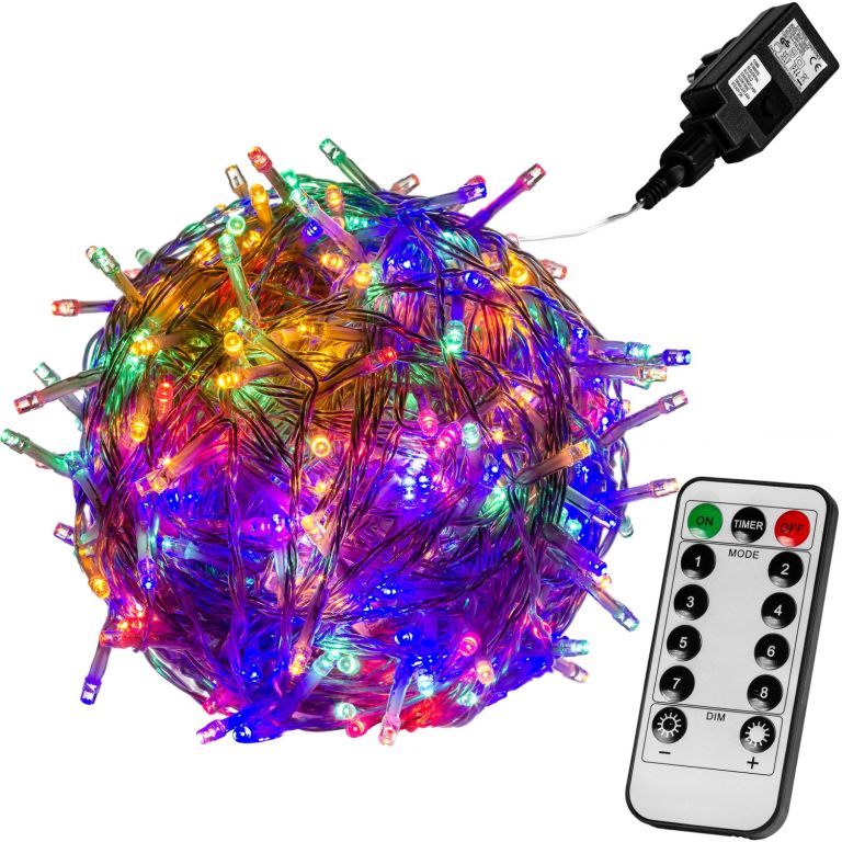VOLTRONIC® 59737 Vánoční LED osvětlení 10 m - barevná 100 LED + ovladač VOLTRONIC®