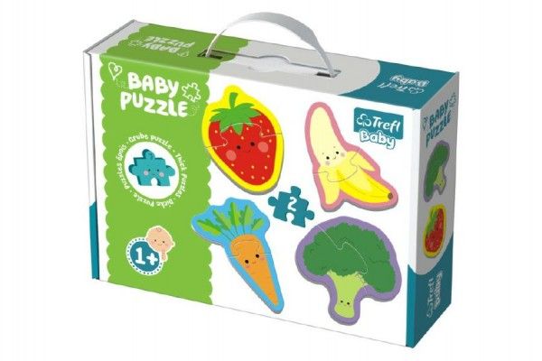 Puzzle baby Zelenina a ovoce 2ks v krabici 27x19x6cm 1+ Teddies