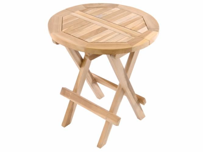 Divero 62843 Zahradní odkládací stolek z teakového dřeva Divero