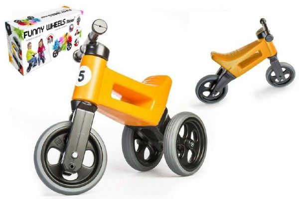 Teddies FUNNY WHEELS oranžové 2v1 28/31cm Teddies