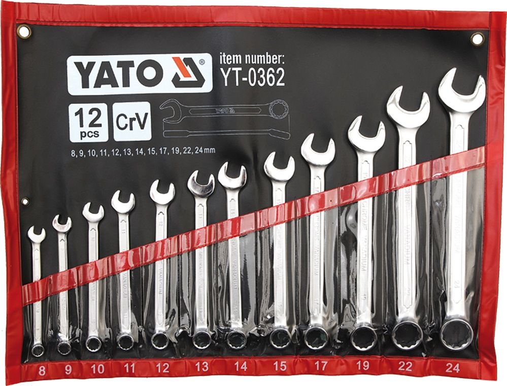 Yato Sada klíčů očkoplochých 12ks 8-24 mm Yato