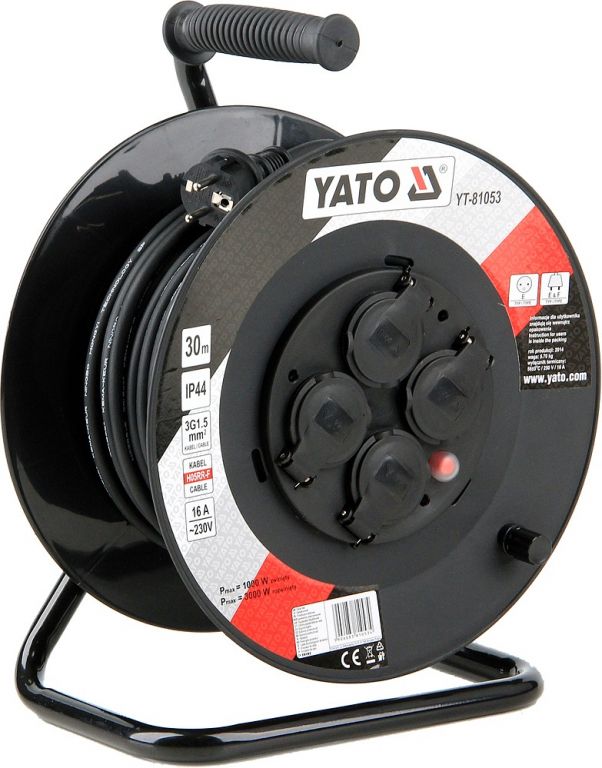 Yato Kabel prodlužovací 30m buben 4 zásuvky YT-81053 Yato