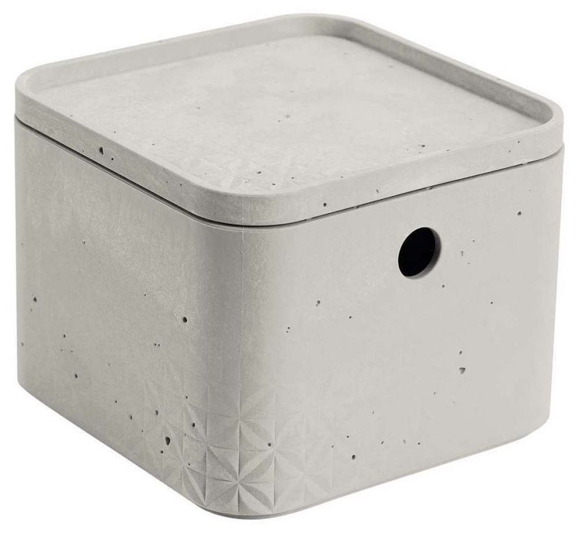 CURVER BETON XS úložný box s víkem 17x17x13cm 3L 04775-021 CURVER