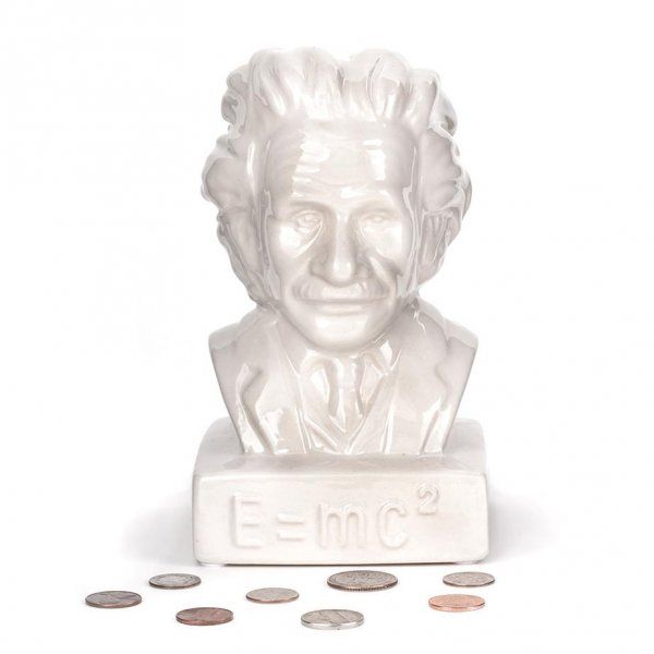 Keramická pokladnička Kasička Einstein