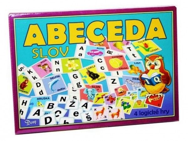 Abeceda slov 4 logické hry společenská hra v krabici 29x20x4cm Teddies