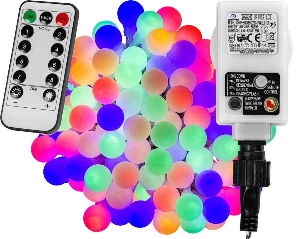 VOLTRONIC® Párty LED osvětlení 20 m - barevné 200 diod + ovladač VOLTRONIC®