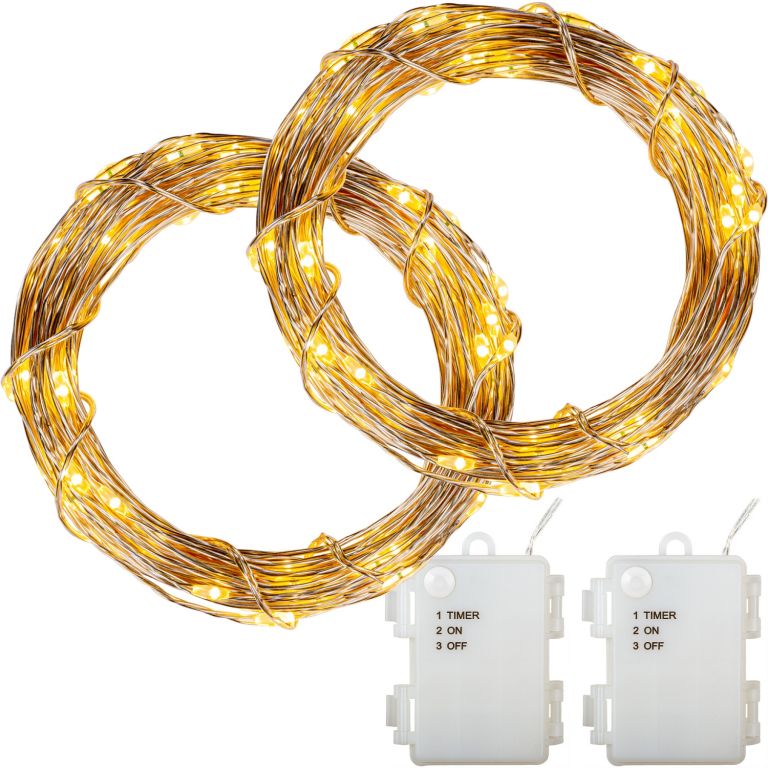 VOLTRONIC® Sada 2 kusů světelných drátů - 200 LED