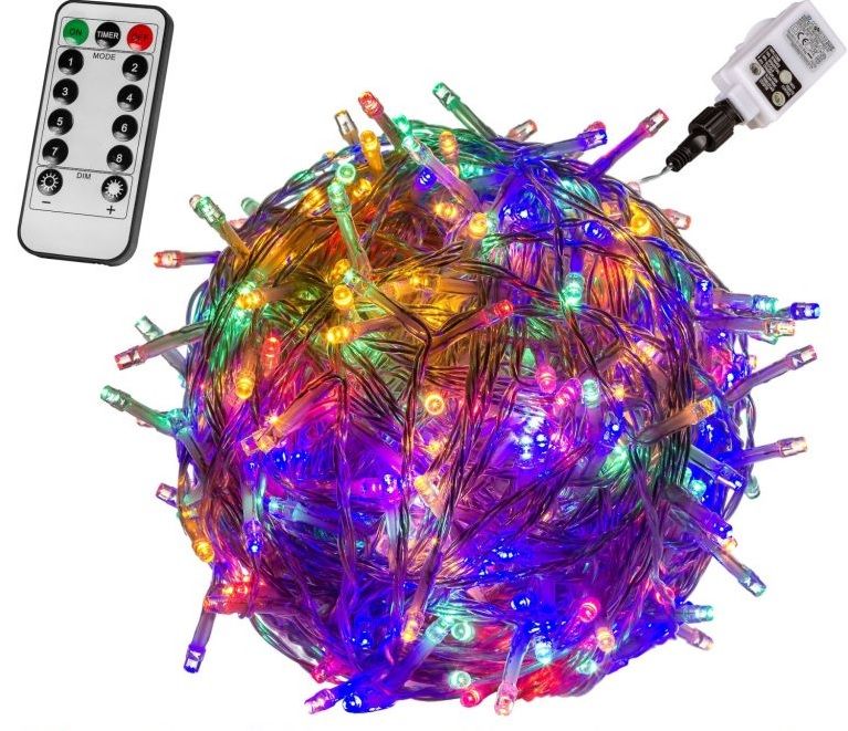VOLTRONIC® 59752 Vánoční LED osvětlení 5 m - barevná 50 LED + ovladač VOLTRONIC®