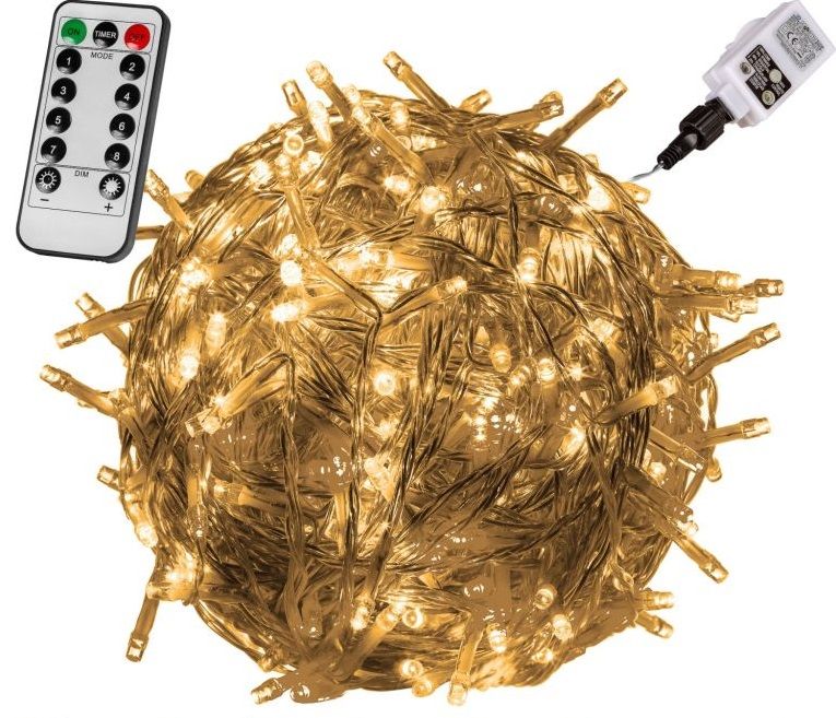 VOLTRONIC® 59736 Vánoční LED osvětlení 10 m - teple bílá 100 LED + ovladač VOLTRONIC®