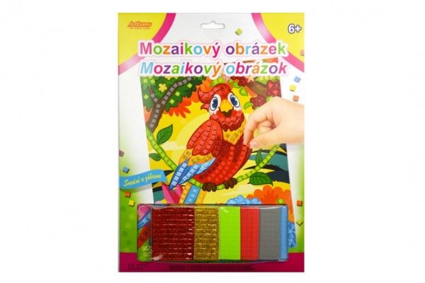 Mozaika obrázek třpytivý 21x29cm mix druhů na kartě Teddies