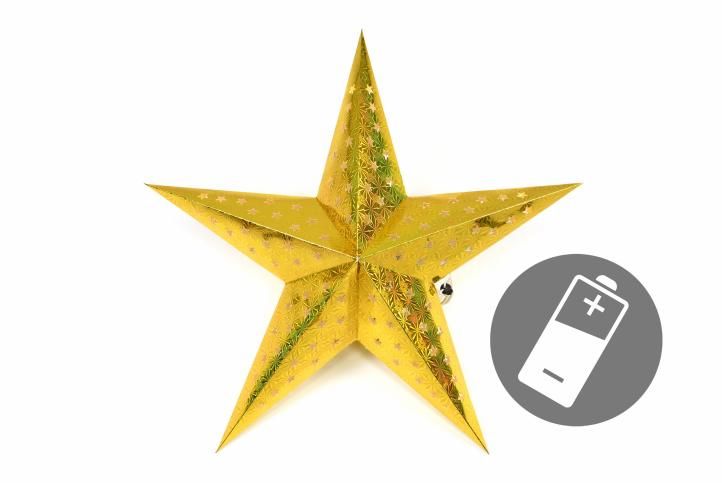 Nexos 29227 Vánoční dekorace - hvězda s časovačem 60 cm - 10 LED
