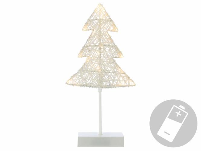 Nexos 28427 Vánoční dekorace - Svítící stromek ratanového vzhledu - 40 cm