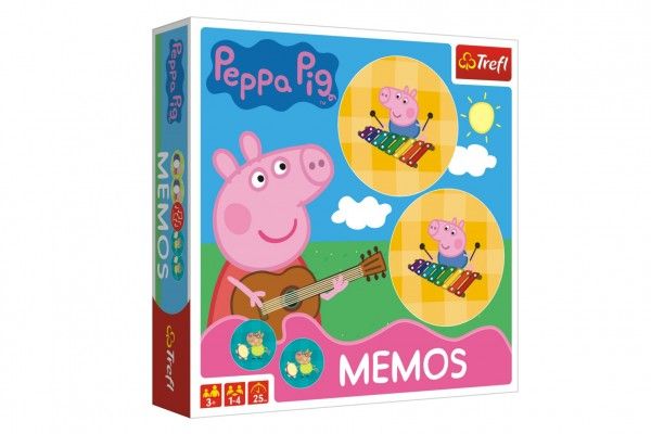 Pexeso papírové Prasátko Peppa/Peppa Pig společenská hra 36 kusů v krabici 20x20x5cm Teddies