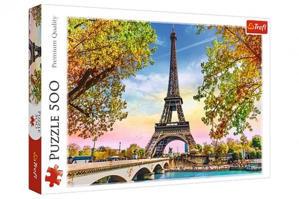 Puzzle Romantická Paříž 500 dílků 48x34cm v krabici 40x26