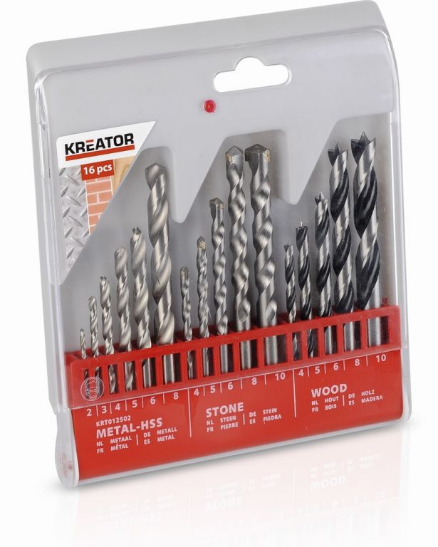 Kreator KRT012502 - 16 ks Vrtáků SET - kov