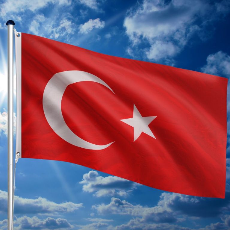 FLAGMASTER Vlajkový stožár vč. vlajky Turecko