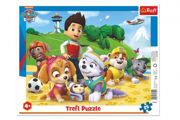 Trefl deskové Paw Patrol/Tlapková patrola na stopě 25 dílků Teddies