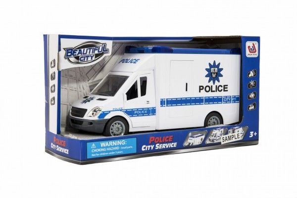 Teddies Auto policie plast 28cm na setrvačník na baterie Teddies