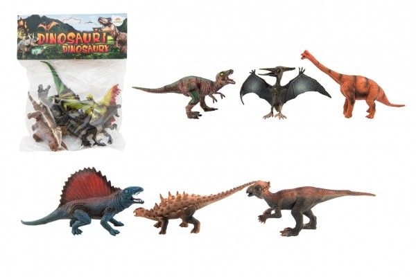 Dinosaurus plast 14 až 19 cm 6 ks v sáčku Teddies