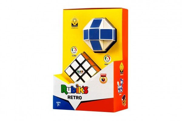 Rubikova kostka sada 2ks retro plast kostka 3x3x3