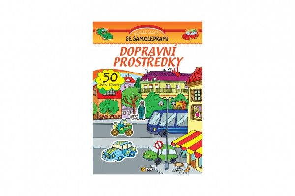 Sešit se samolepkami Dopravní prostředky