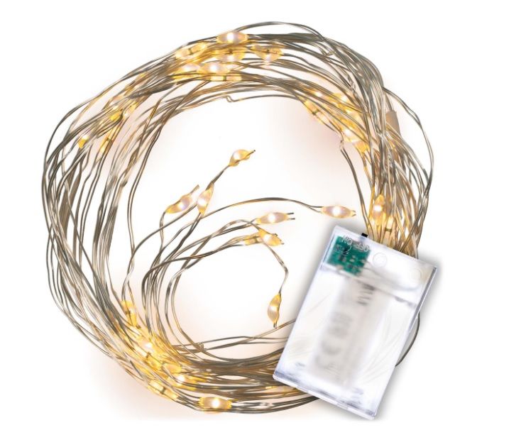 Nexos 67173 LED osvětlení stříbrný drát - teple bílý