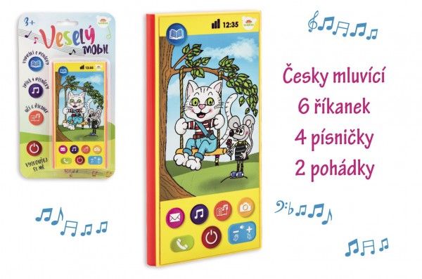 Veselý Mobil Telefon plast česky mluvící 7
