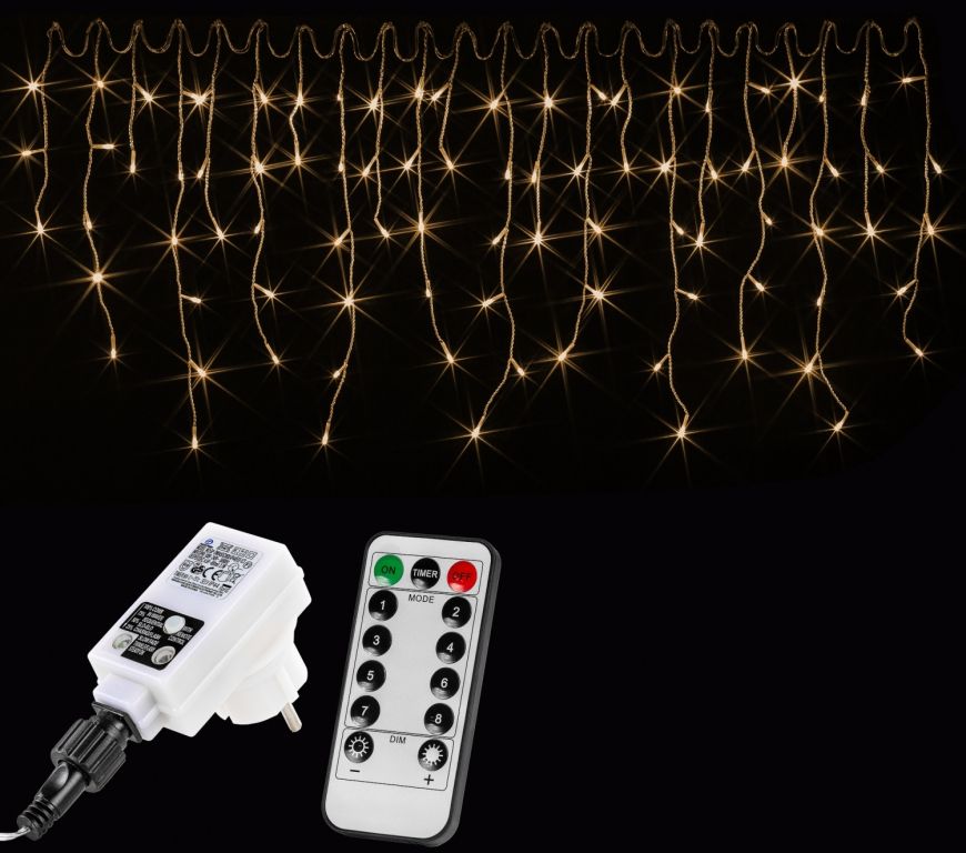 VOLTRONIC® 59793 Vánoční světelný déšť 400 LED teple bílá - 10 m + ovladač VOLTRONIC®