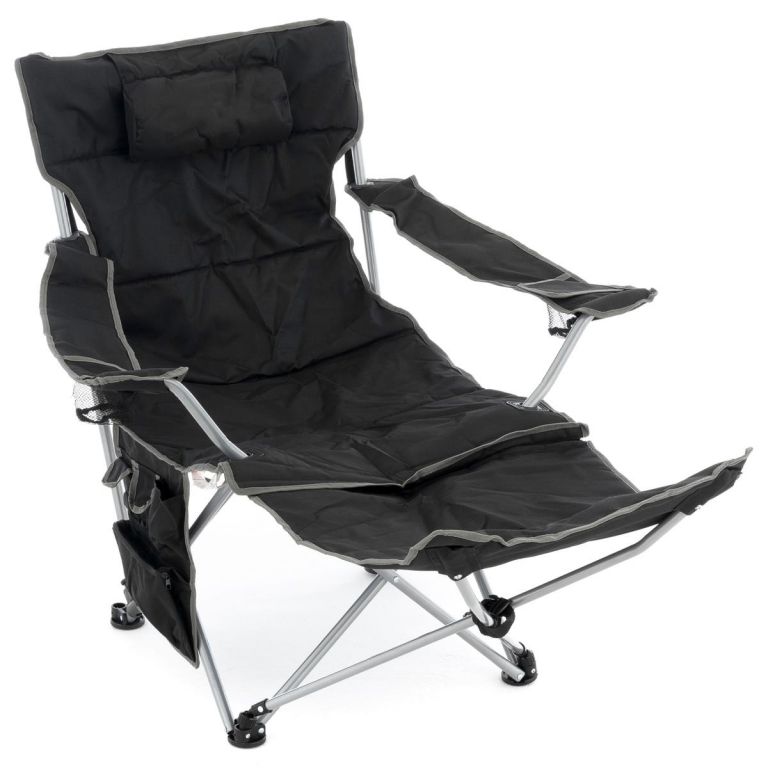 Divero D75907 kempingová židle s odnímatelnou podnožkou
