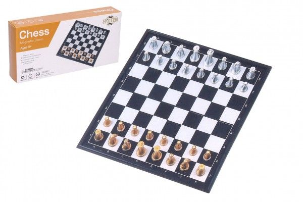 Šachy magnetické společenská hra v krabičce 20x10x4cm Teddies
