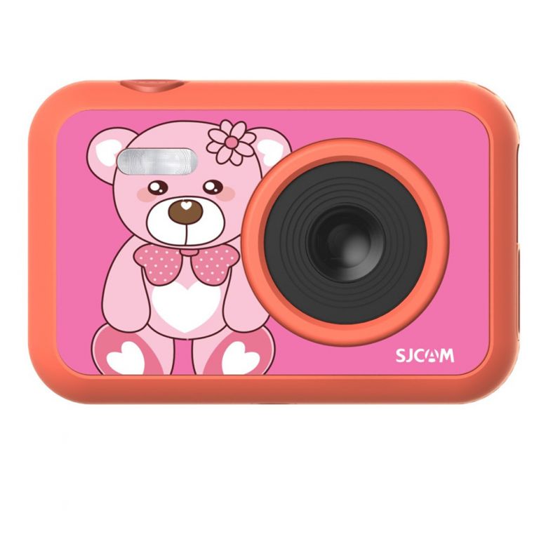 Kamera pro nejmenší SJCAM F1 FunCam - růžová s medvídkem