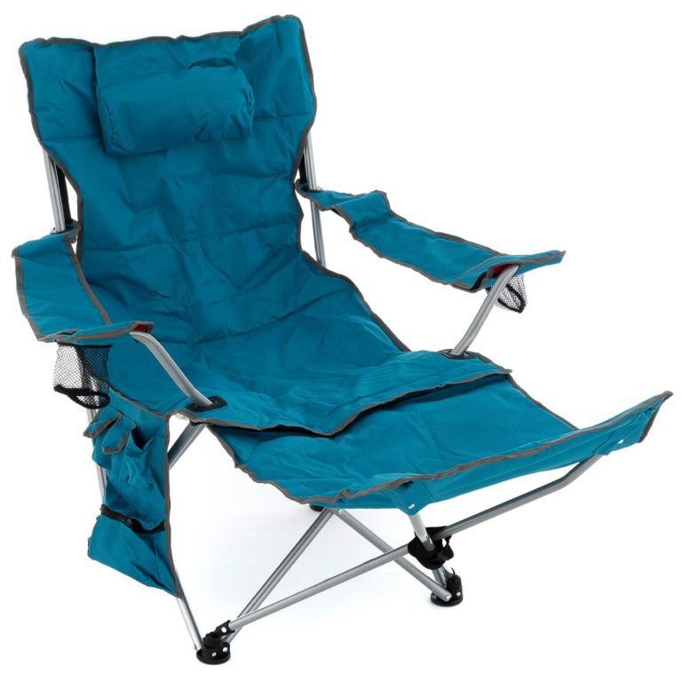 Divero D76013 kempingová židle s odnímatelnou podnožkou