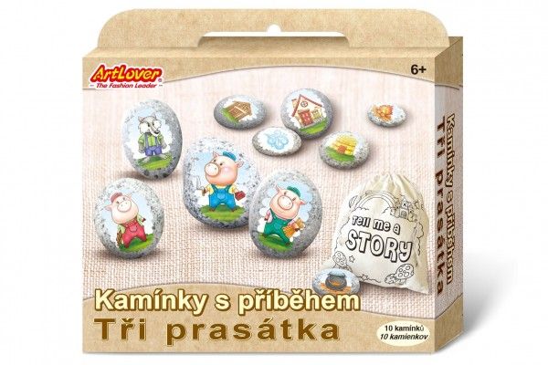 Teddies Kreativní sada Kamínky s příběhem - Tři prasátka Teddies