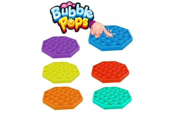 Bubble pops - Praskající bubliny silikon antistresová spol. hra 6 barev 12