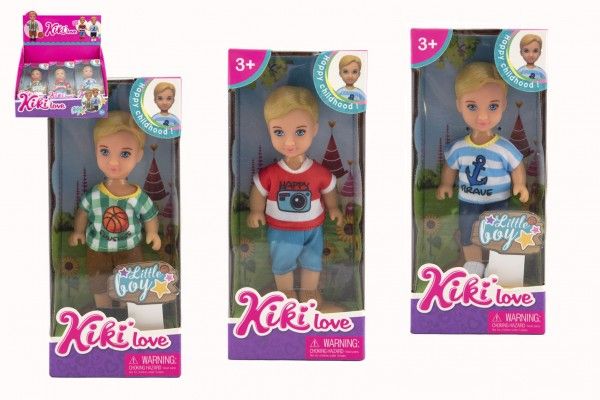 Panenka/Panáček Kiki Anlily kloubová 12cm plast pevné tělo Teddies