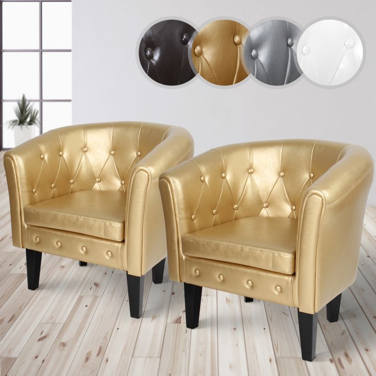MIADOMODO Sada křesel Chesterfield