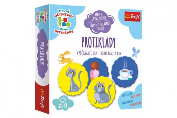 Protiklady vzdělávací společenská hra pro nejmenší v krabici 20x20x5cm 24m+ Teddies