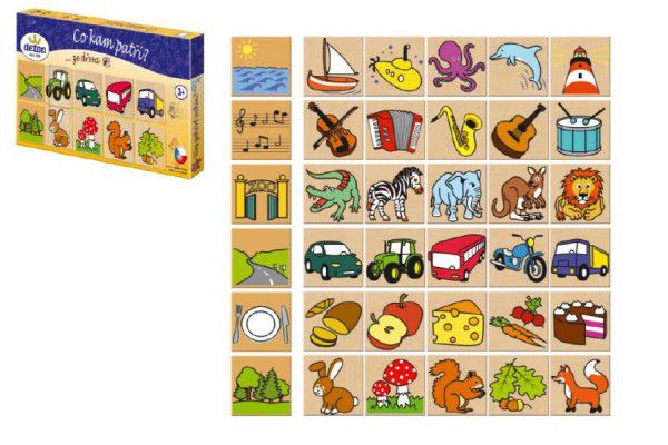 Detoa dřevěné puzzle co kam patří Teddies