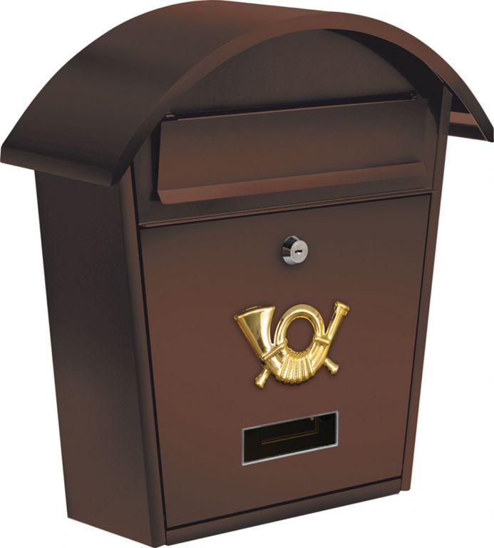 Vorel Poštovní schránka se stříškou oblou - hnědá Vorel