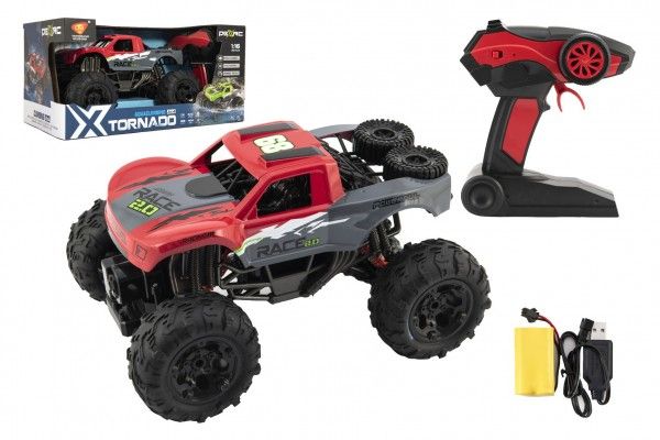 Auto RC terénní 4x4 červené plast 29cm 2