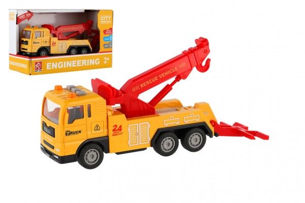 Auto odtahovka plast 16cm na setrvačník na baterie Teddies