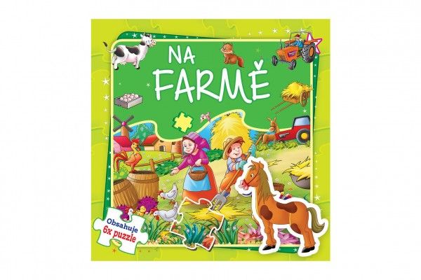 Puzzle knížka Na farmě 17x17cm CZ verze Teddies