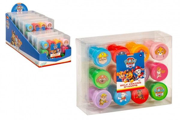 Razítka samobarvící 12ks plast Paw Patrol/Tlapková patrola Teddies