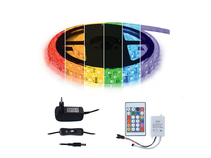 LED pásek 5050 30LED/m IP20 max. 7.2W/m Digitální RGB