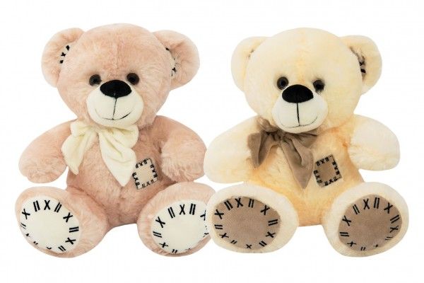 Teddies Medvěd s mašlí sedící 2 barvy 28 cm Teddies