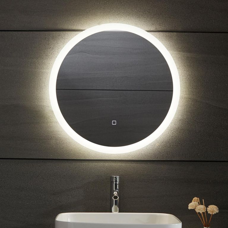 AQUAMARIN Koupelnové LED zrcadlo kulaté - 60 cm Aquamarin