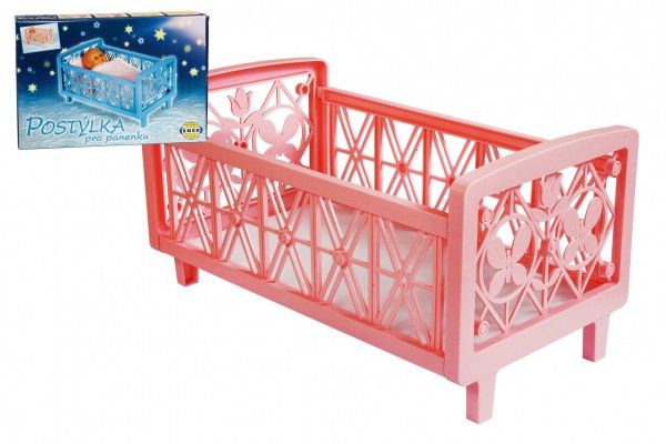 Postýlka pro panenky bez soupravy plast v krabici 48x32
