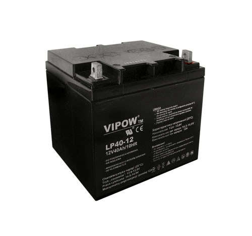 Baterie olověná 12V 40Ah VIPOW - zánovní