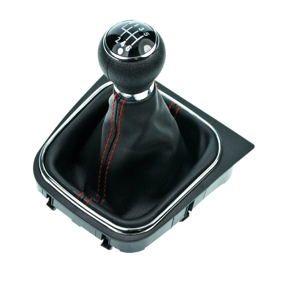 Řadící páka s manžetou VW CADDY 2004 - 2009 6st červené prošití