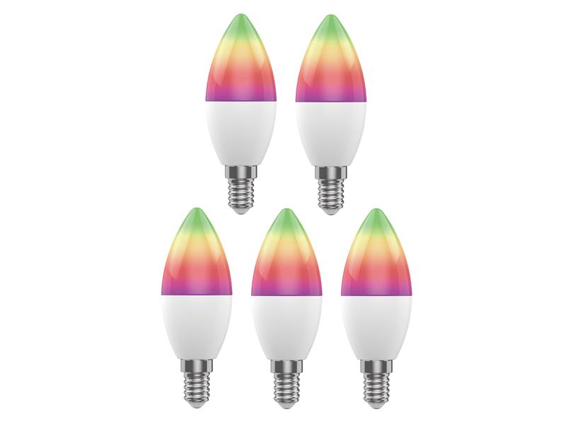 Smart sada LED žárovek E14 5W RGB WOOX R9075/5 WiFi Tuya